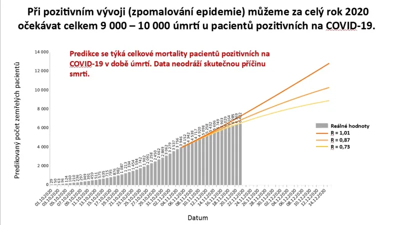 Očekávaný vývoj úmrtnosti do konce roku