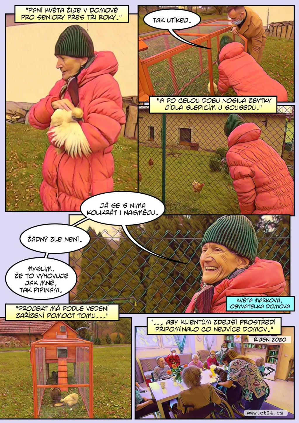 Terapeutické slepice pro seniory