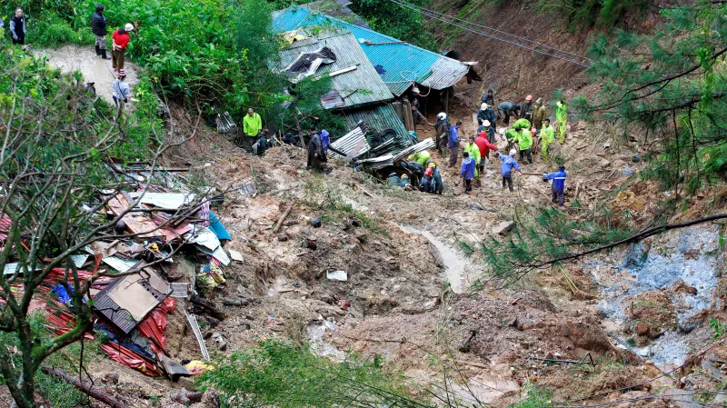 Sesuvy půdy u města Baguio