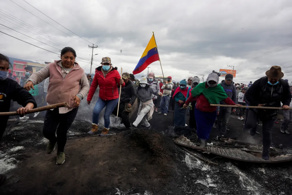 Protivládní demonstrace v Ekvádoru