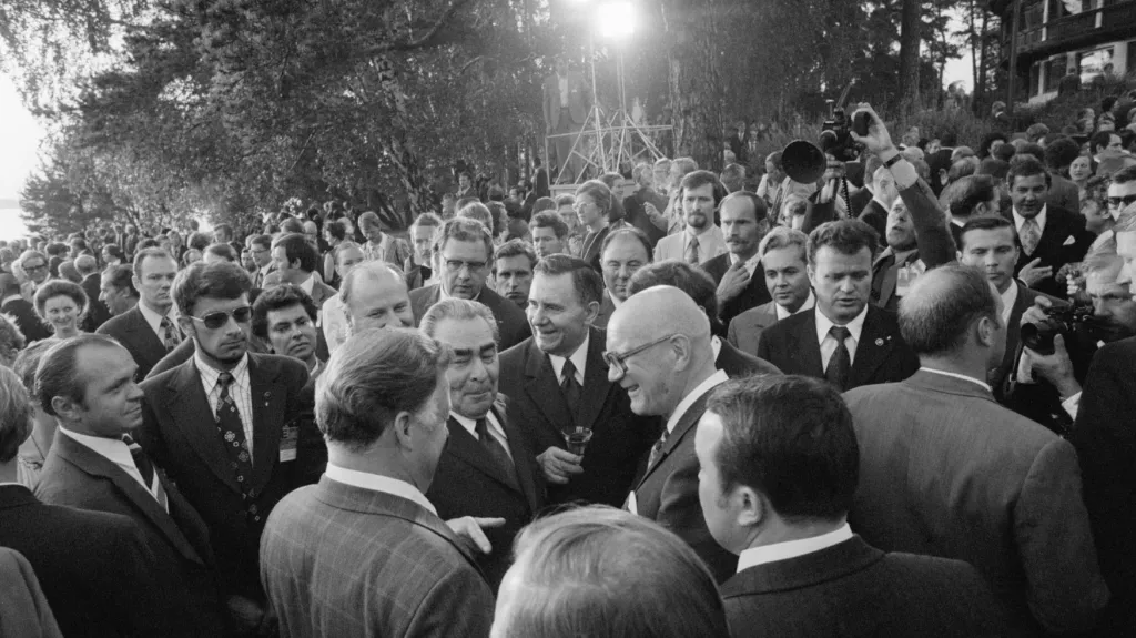 Urho Kekkonen a Leonid Brežněv v Helsinkách