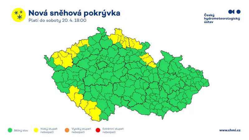 Výstraha meteorologů na sněžení