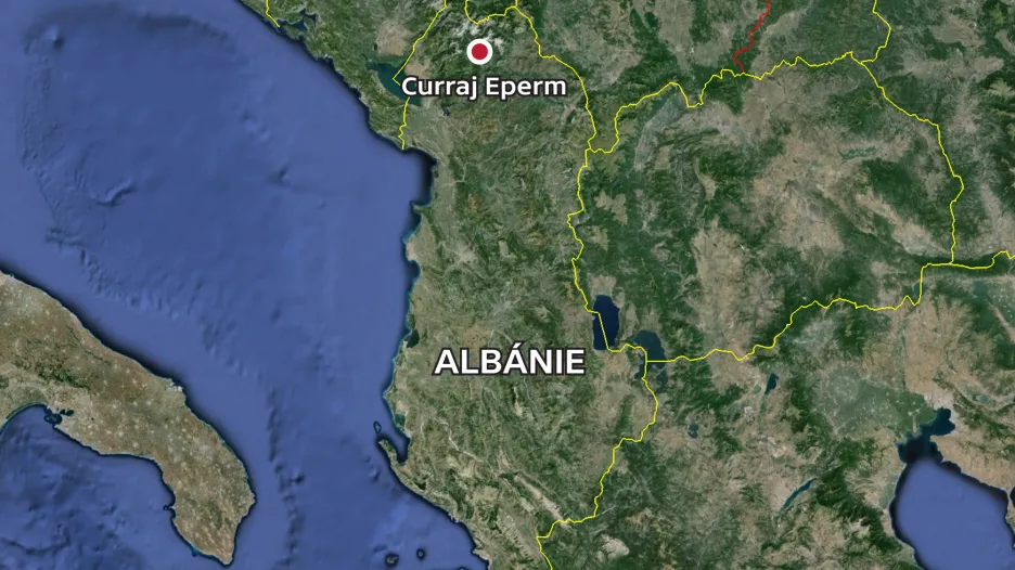 Albánská vesnice Curraj Eperm