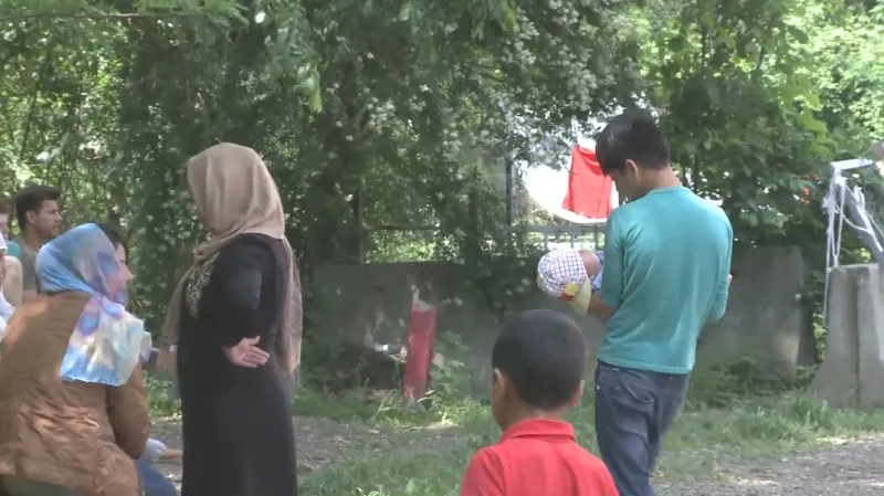 Uprchlíci v srbském centru