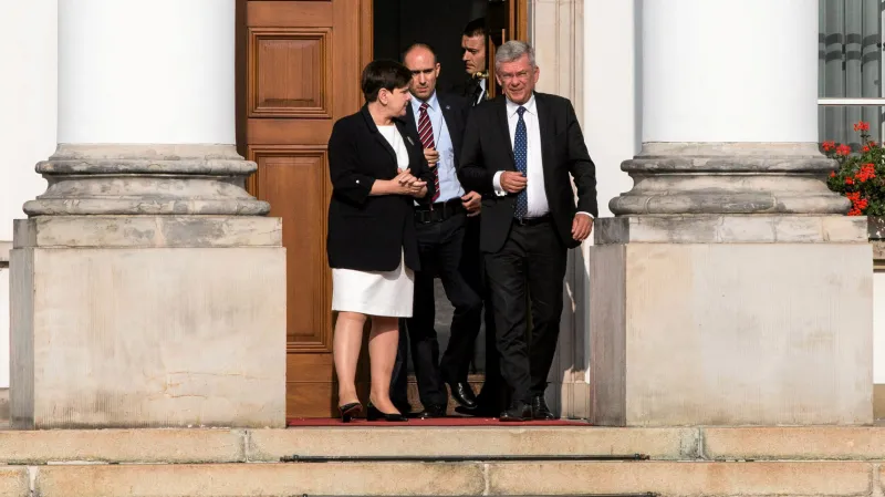 Premiérka Beata Szydlová po schůzce s prezidentem Dudou
