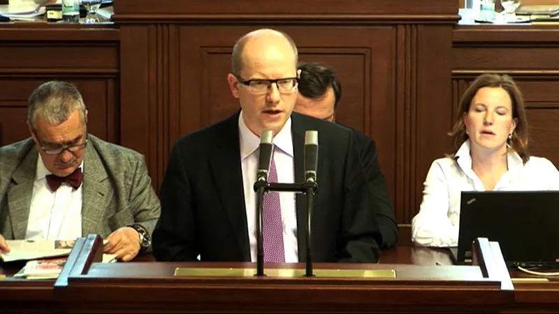 Bohuslav Sobotka ve sněmovně