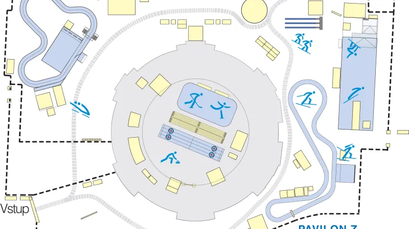 Mapa Olympijského parku Brno