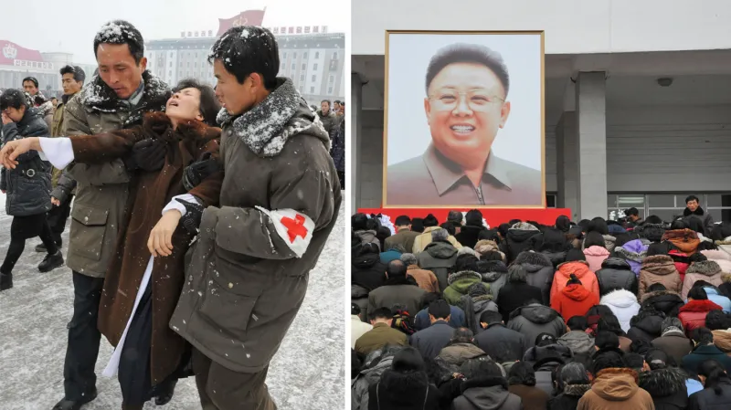 Truchlící Severokorejci se bez lékařské pomoci neobejdou