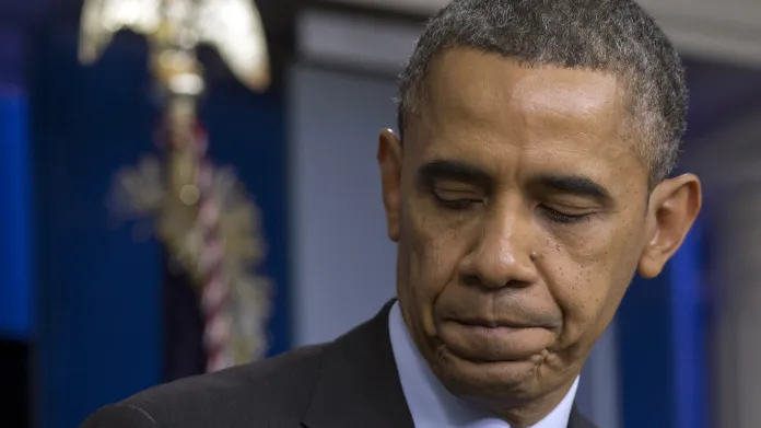 Americký prezident Barack Obama po projevu k úmrtí Nelsona Mandely