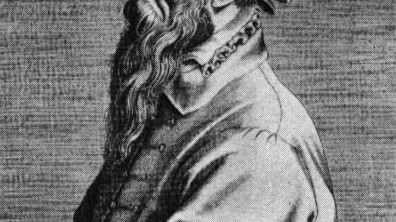 Portrét Pietra Brueghela staršího (autor: Dominicus Lampsonius, 1572)