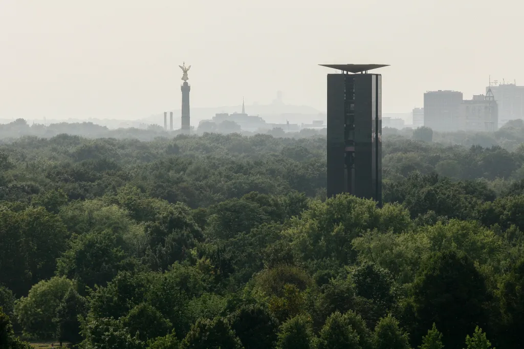 Městská džungle parku Tiergarten v Berlíně