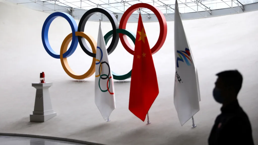 Olympijské kruhy v Pekingu