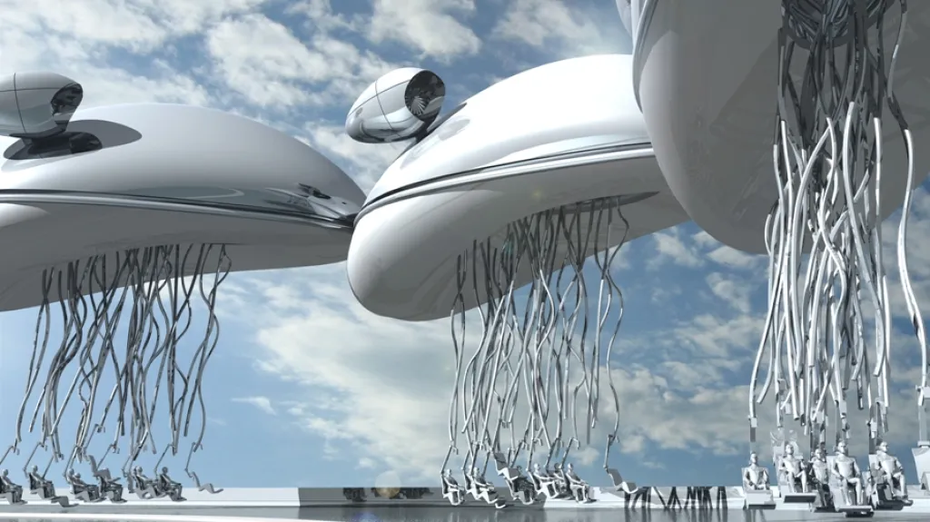 Mitchell Joachim (Terreform ONE) / nárazníkový balon-bus