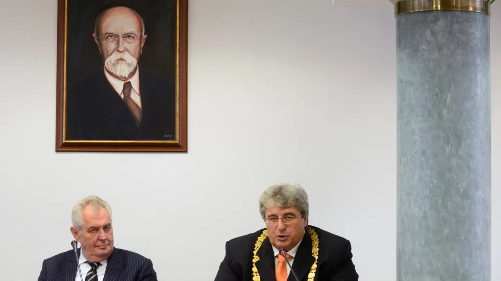 Miloš Zeman s Josefem Řihákem