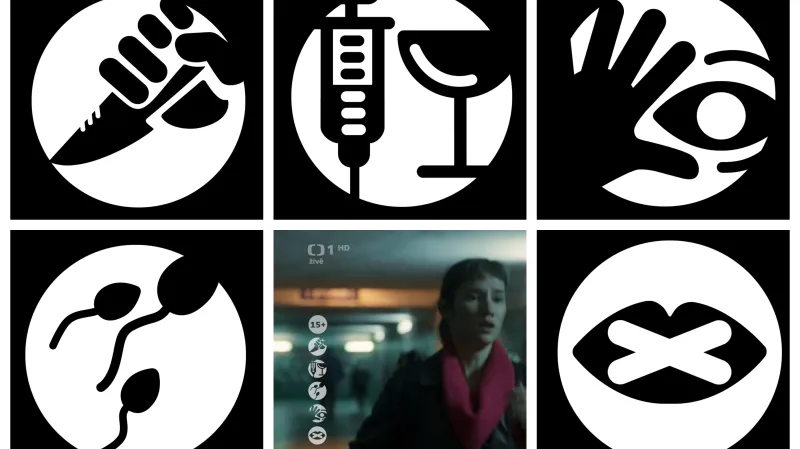 Piktogramy nevhodného obsahu na ČT