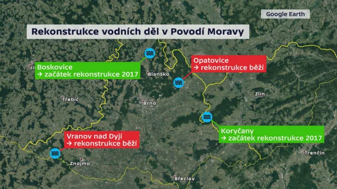 Rekonstrukce vodních děl v Povodí Moravy
