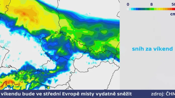 Během víkendu na horách napadne až čtvrt metru sněhu