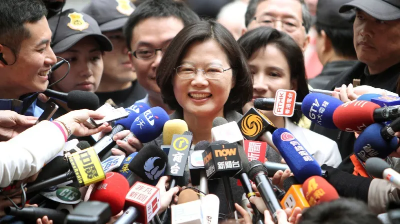 Vůdkyně Demokratické pokrokové strany Cchaj Jing-wen