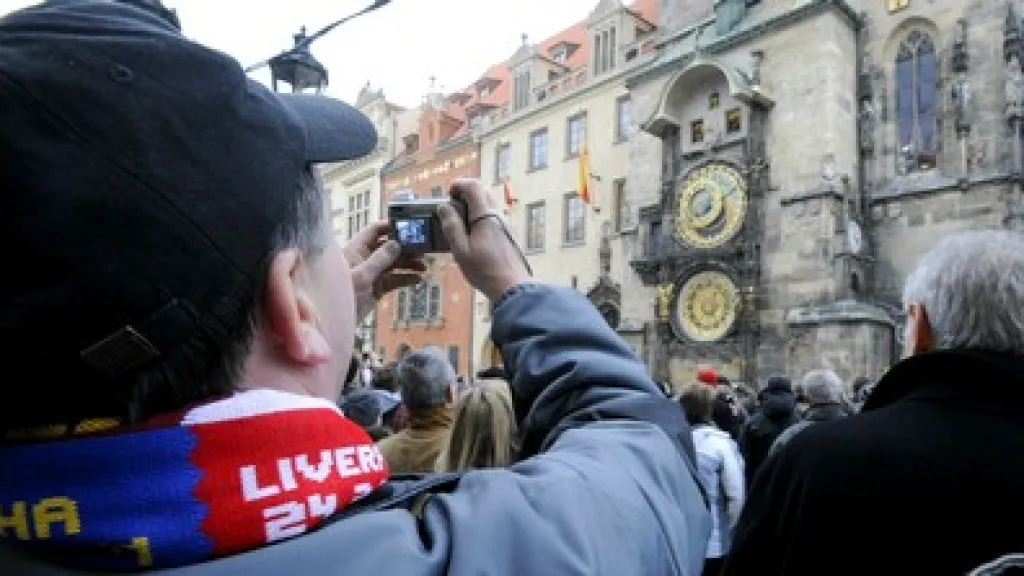 Fanoušci Liverpoolu v Praze