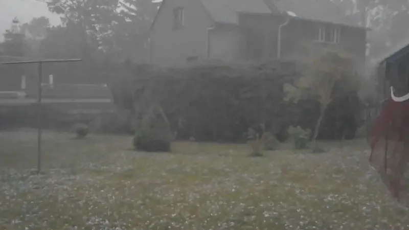 Bouřka a kroupy zasáhly Šluknov