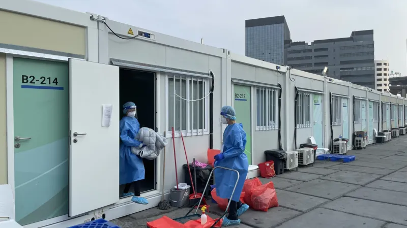 Izolační centrum v Hongkongu