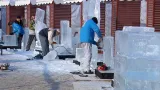 Ledové sochy v pražských Vysočanech