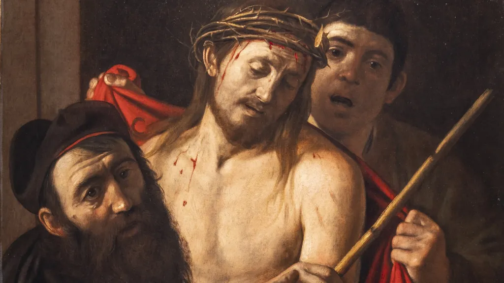 Obraz Ecce Homo od Caravaggia v muzeu Prado