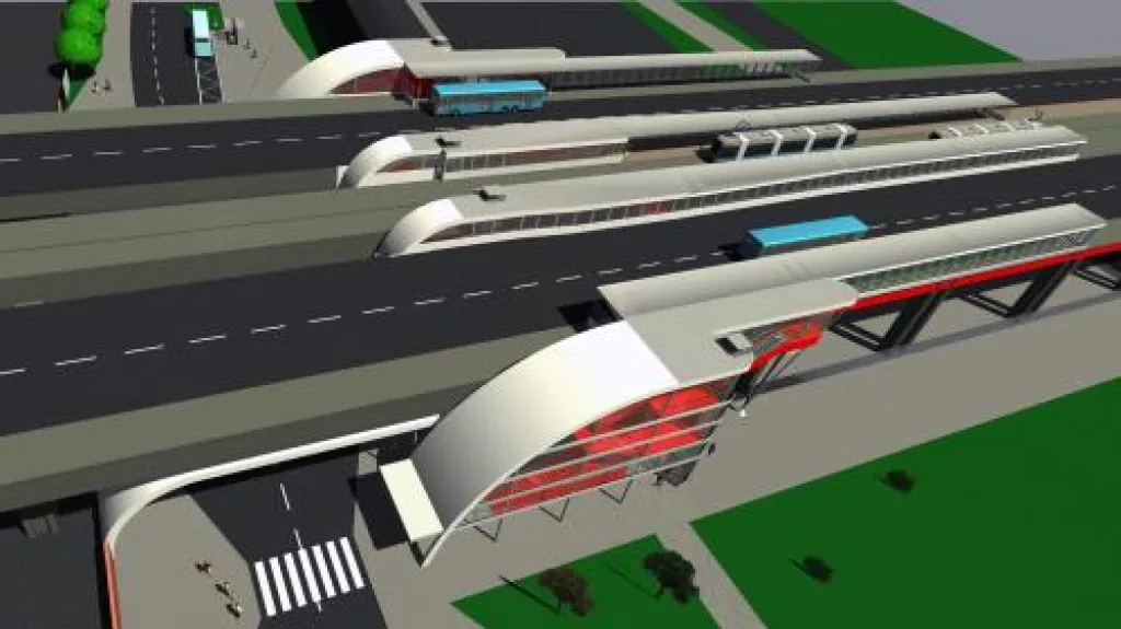 Vizualizace terminálu v Ostravě-Svinově