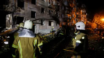 Následky ruského útoku na Kyjev (1. srpna 2026)