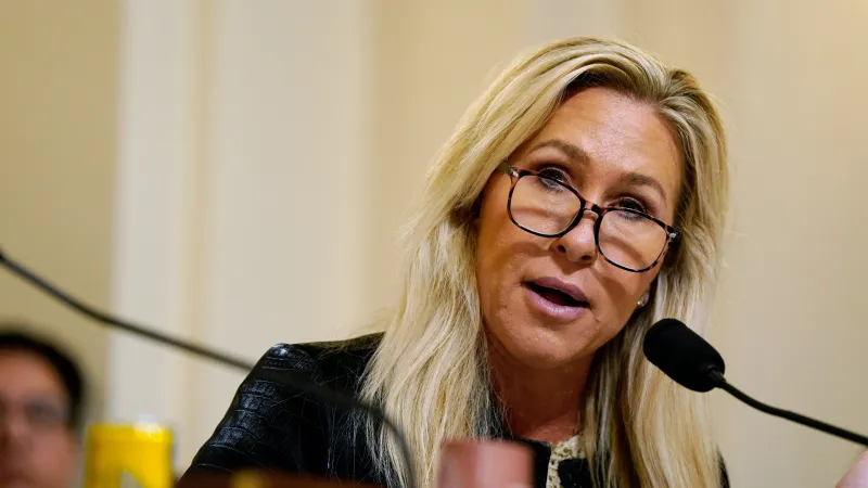 Bývalá členka Sněmovny reprezentantů Marjorie Taylor Greeneová, 11. prosince 2025