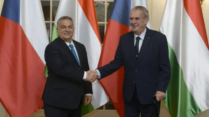 Viktor Orbán a Miloš Zeman
