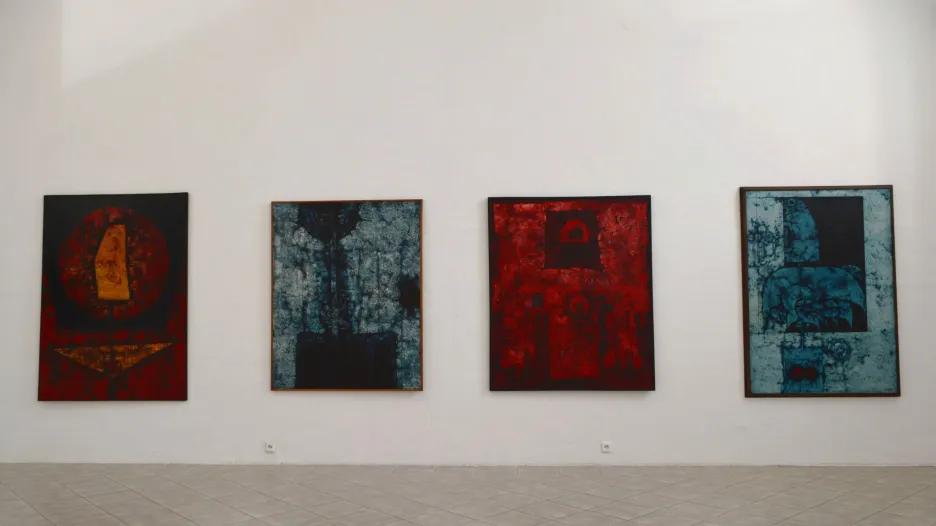 Z výstavy Mikuláš Medek v Galerii moderního umění v Roudnici nad Labem