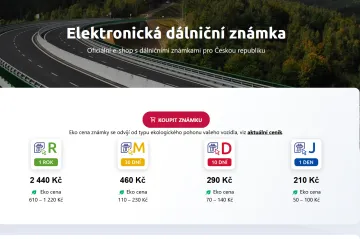 Státní podnik varuje před podvodným webem pro nákup dálničních známek
