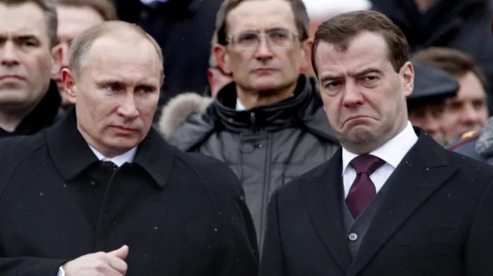 Vladimir Putin a Dmitrij Medvěděv