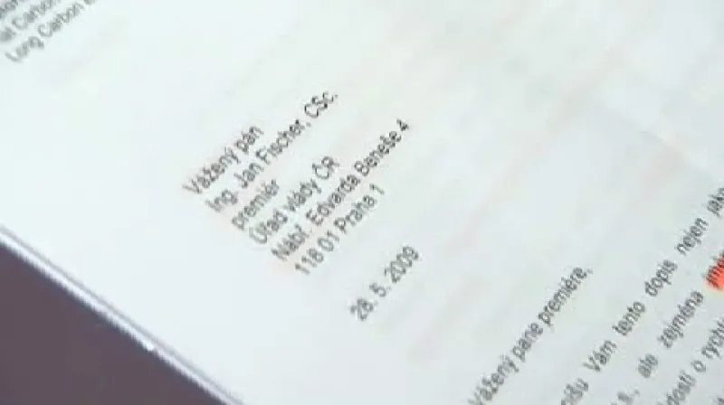 Dopis, který poslal ArcelorMittal premiérovi Janu Fischerovi