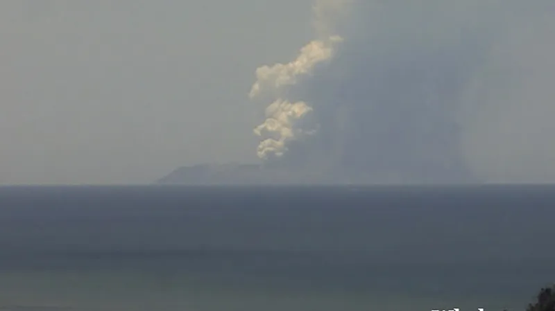 Výbuch sopky na ostrově White Island