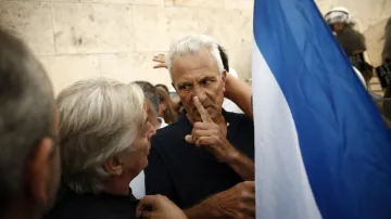 Demonstrace proevropských Řeků v centru Atén