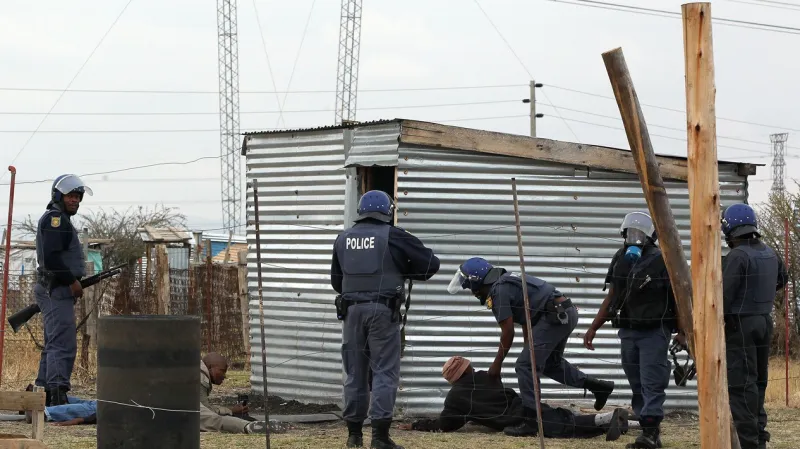 Protesty horníků v JAR