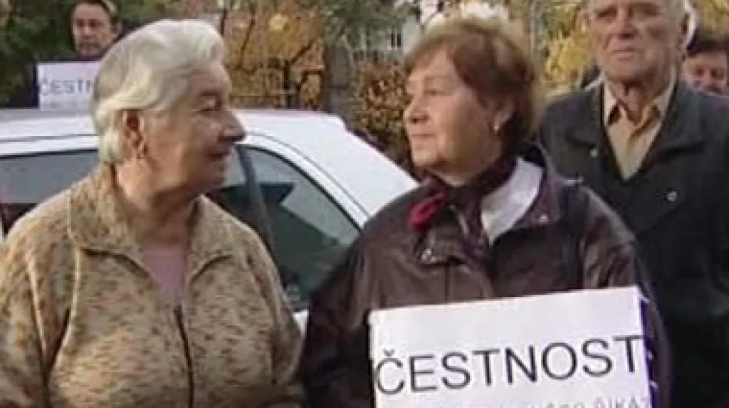 Protestující nájemníci
