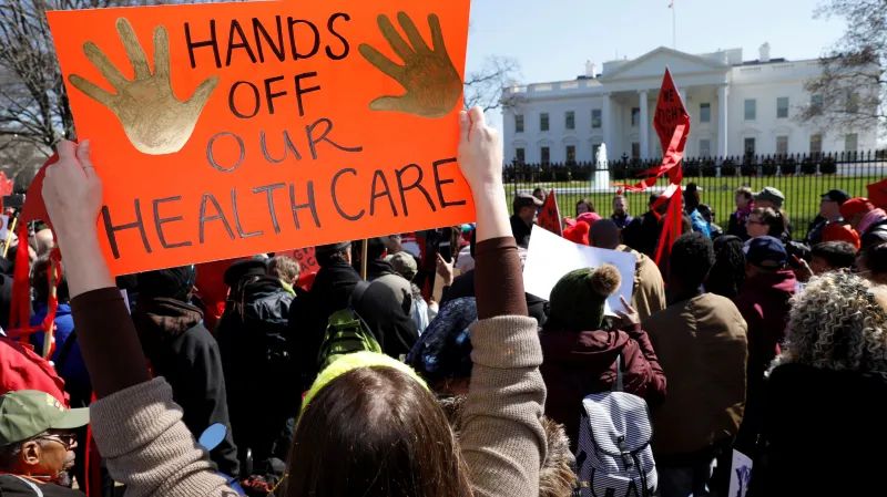 Protest proti změnám zdravotnické reformy