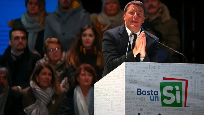 Končící italský premiér Matteo Renzi