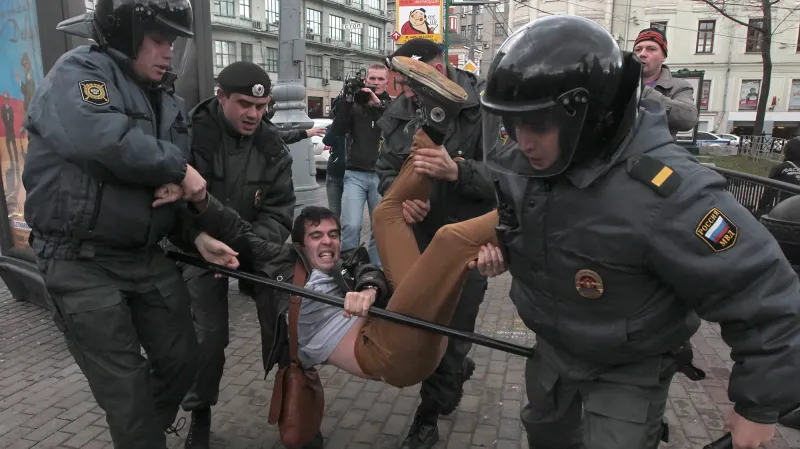 V Moskvě se zatýkalo