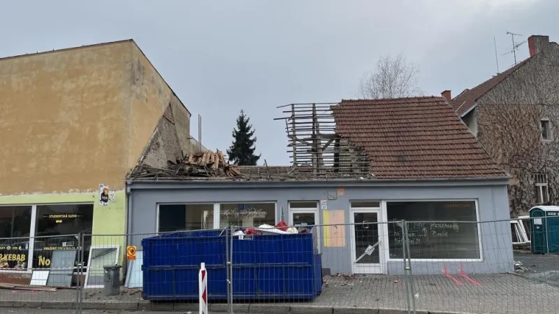 Prostor ve Šlapanicích u Brna před revitalizací