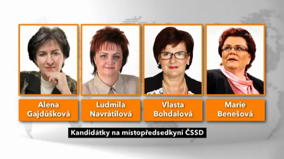Kandidátky na místopředsedkyni ČSSD