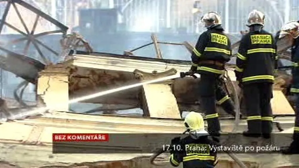 Výstaviště den po požáru