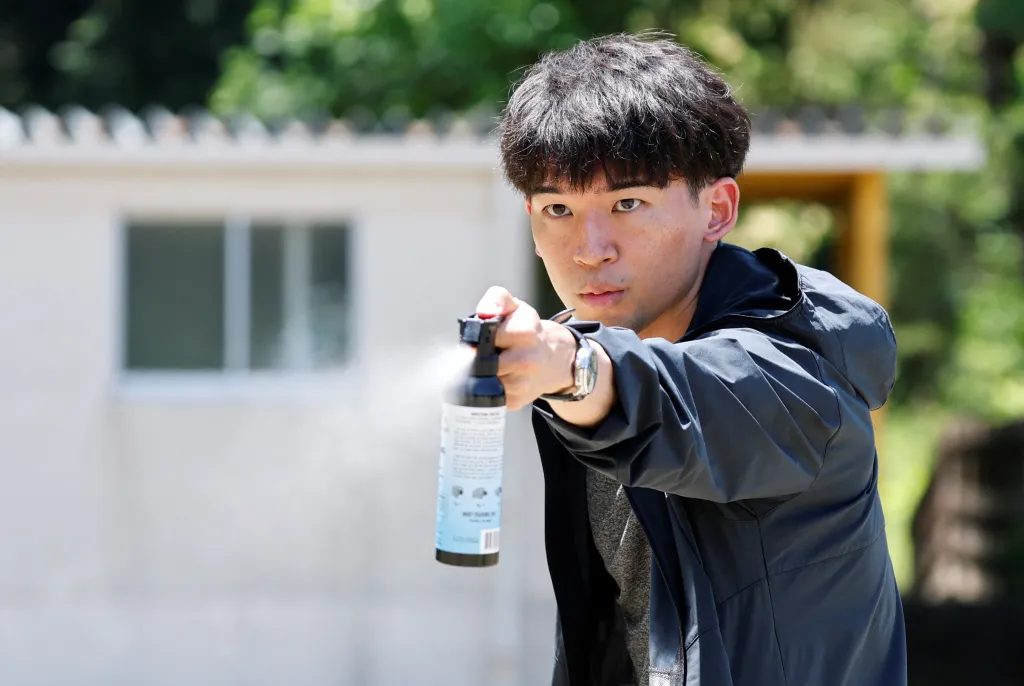 Cvičení simulující vniknutí medvěda v Japonsku