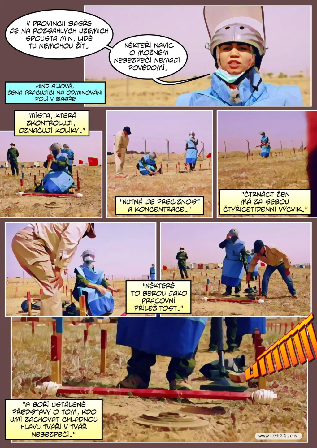 Irácké ženy pomáhají s odstraňováním min