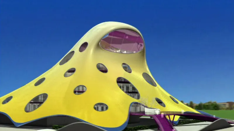 Národní knihovna na Letné podle návrhu Jana Kaplického