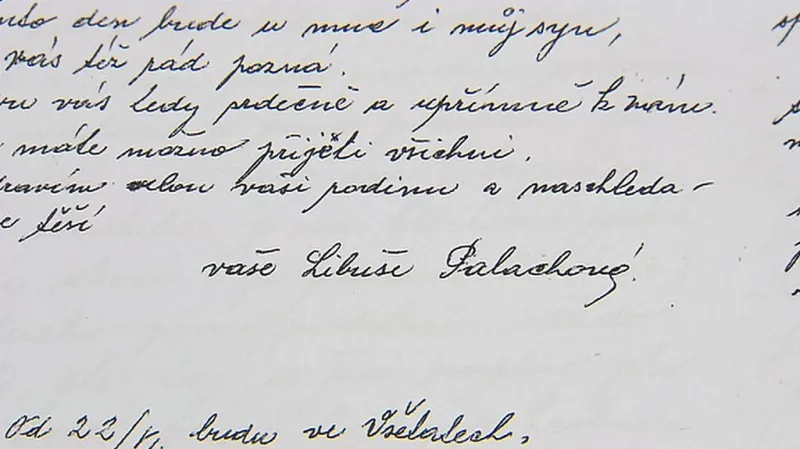 Dopis Libuše Palachové matce Jana Zajíce z roku 1969