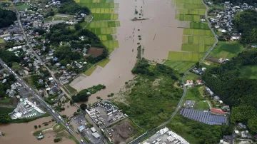 Následky přívalových dešťů v Japonsku